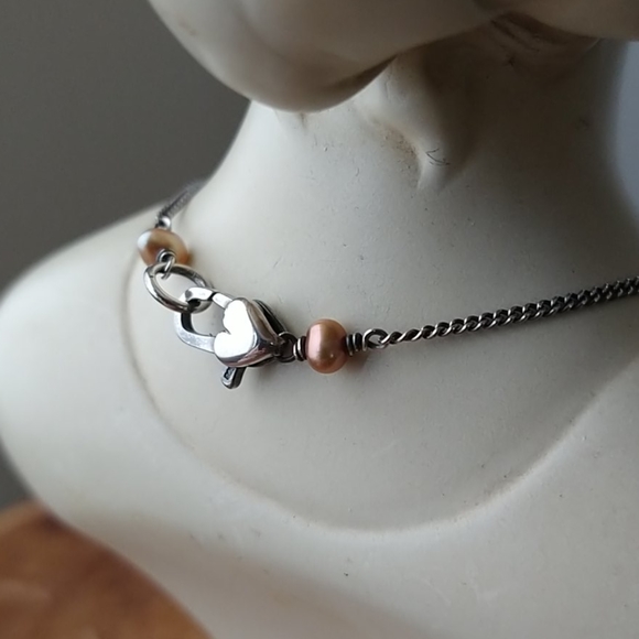 Vintage Sterling Silver Pearl necklace - Picture 7 of 9